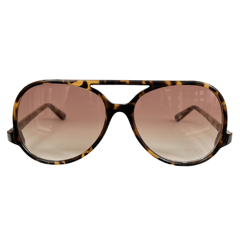 Under Style Turtle Print Sunglasses w/ Brown Gradient Lenses