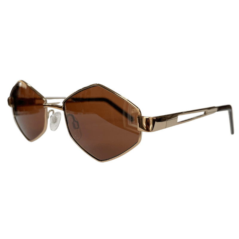 Shine Collection - Golden Metal w/ Brown Lenses