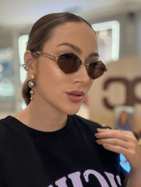 Shine Collection - Golden Metal w/ Brown Lenses
