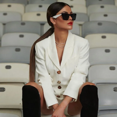 I Believe Collection - Black Coloured Sunglasses w/ White Arms