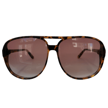 LB Aviator Style Turtle Print Large Sunglasses