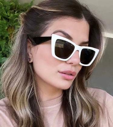 I Believe Collection - White Coloured Sunglasses w/ black lenses