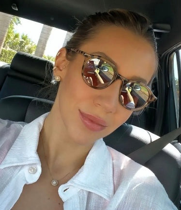 Imagine Collection - Small Animal Print Sunglasses w/ Silver Mirrored Lenses