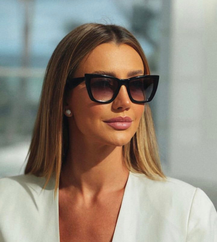 I Believe Collection - Black Coloured Sunglasses w/ Black Gradient Lenses