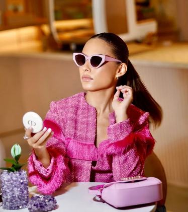 PatBo x AC Brazil - Light Pink Coloured Cat Eye Sunglasses