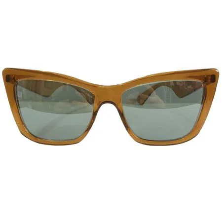 I Believe Large - Champagne Coloured Sunglasses w/ Green Mirrored Lenses