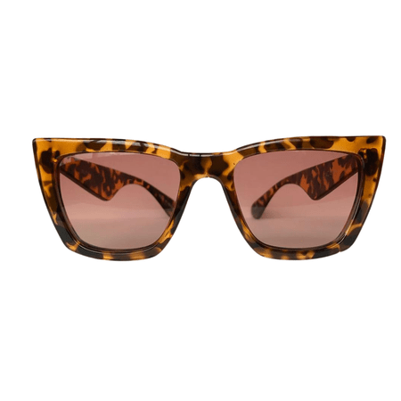 I Believe Collection - Animal Print Sunglasses w/ Brown Lenses