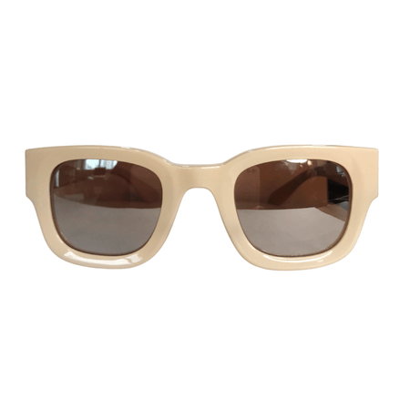 Equilibrium Collection - Ice Coloured Square Sunglasses w/ Silver Mirrored Lenses