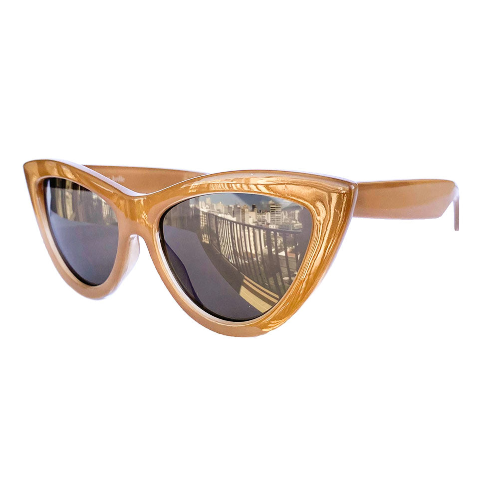 Belle Collection - Nude Coloured Cat Eye Sunglasses