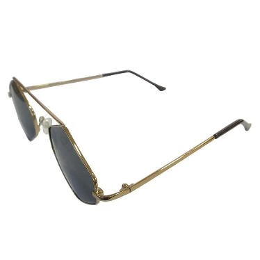 Imagine Collection - Geometric Sunglasses in Golden Metal