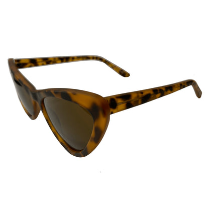 Trust Collection - Turtle Print Cat Eye Sunglasses w/ Brown Lenses