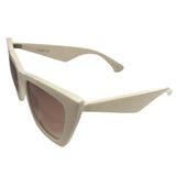 I Believe Collection - White Coloured Sunglasses w/ Silver Mirrored Lenses