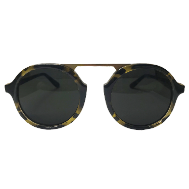 Belle Collection - New Turtle Print Coloured Round Sunglasses