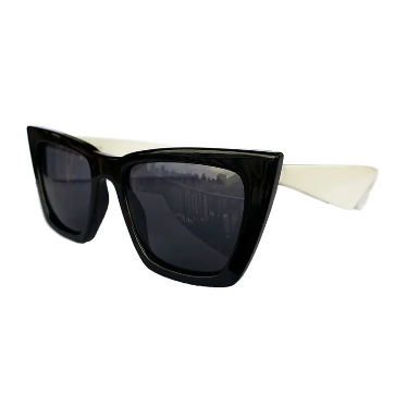 I Believe Collection - Black Coloured Sunglasses w/ White Arms