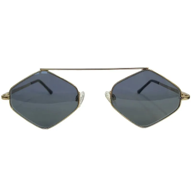 Imagine Collection - Geometric Sunglasses in Golden Metal