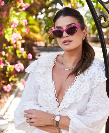 Trust Collection Pink and Purple Coloured Cat Eye Sunglasses