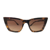 New I Believe Collection - Turtle Print Sunglasses w/ Flat Brown Gradient Lenses