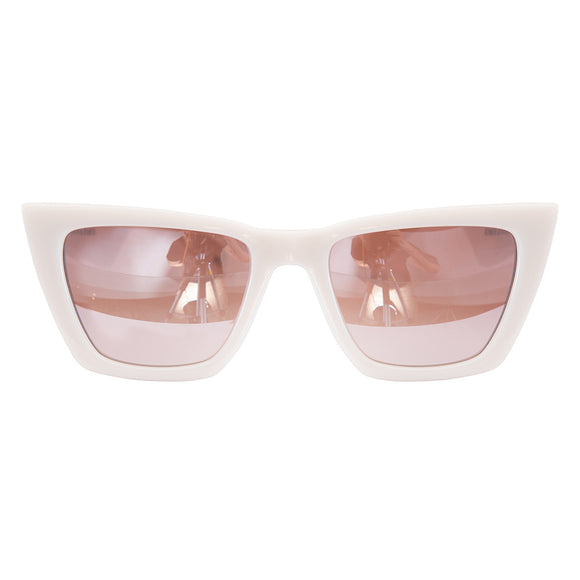I Believe Collection - Ice Coloured Sunglasses w/ Silver Mirrored Lenses