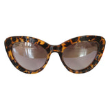 Cat Eye Turtle Print Coloured Sunglasses w/ Silver Mirrored Lenses