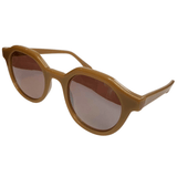 Imagine Collection - Medium Nude Coloured Sunglasses w/ Silver Mirrored Lenses