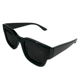 Equilibrium Collection - Black Coloured Square Sunglasses w/ Black Lenses