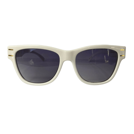 I Believe Unissex - Square White Coloured Sunglasses