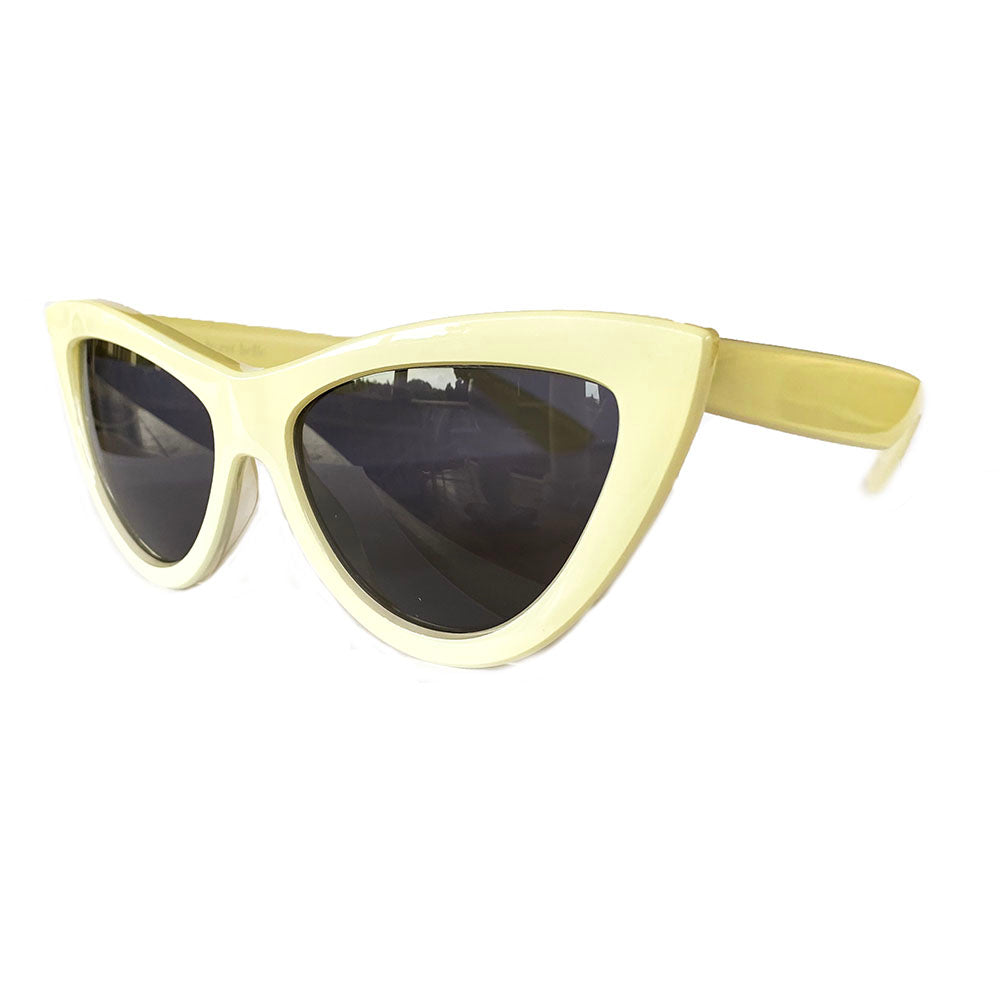La Vie Est Belle Collection - Off White Cat Eye Sunglasses