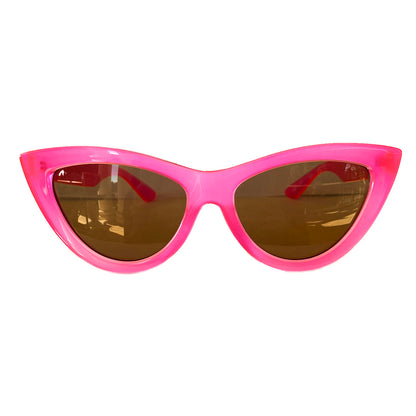 Belle Collection - Neon Pink Cat Eye Sunglasses